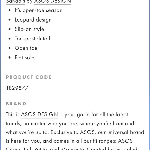 ASOS🩴Function Leather Toe Thong Sandal in Leopard - Picture 4 of 9